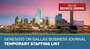 Blog Genesis10 on Dallas Business Journal Temporary Staffing List