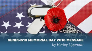 Genesis10 CEO Harley Lippman Memorial Day 2018 Message 2018