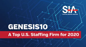 Genesis10 was named a Top US Staffing Firm for 2020